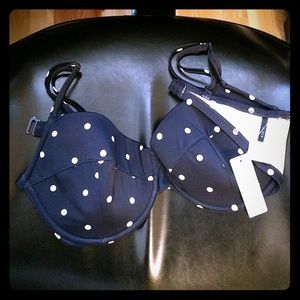 J. Crew Polka Dot Bikini Top. NWT!